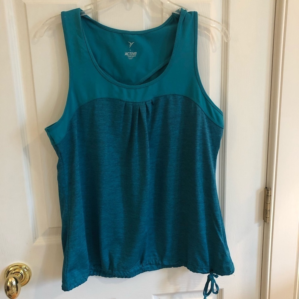 Sleeveless Active Top Teal Blue Small
